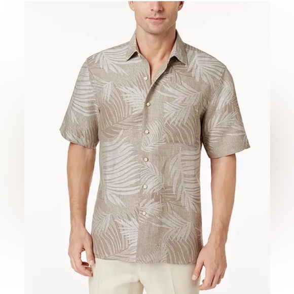 Tasso Elba
Tropical Print Silk Linen Blend Short-Sleeve Shirt Size Small - Picture 1 of 6